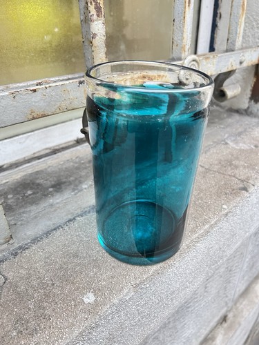 VASO CILINDRICO IN VETRO DI MURANO DEGLI ANNI60 ITALIAN DESIGN GLASS VASE - Picture 13 of 14