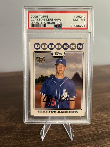 2008 Topps Updates & Highlights - Clayton Kershaw #UH240 (RC) PSA 8