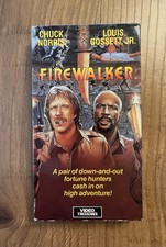 VHS Firewalker 1989 Chuck Norris Louis Gosset Jr Action Movie FULLY TESTED