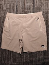 Quiksilver Performance Chino Shorts Men's 38 Stretch Khaki UV Protection