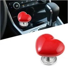 Heart Engine Start Stop Button Cover, Universal Vehicle Ignition Ro Color: Red
