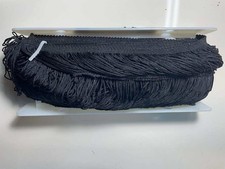 Wrights 4" Black Poly Fringe About 6.6 yards 1443644031
