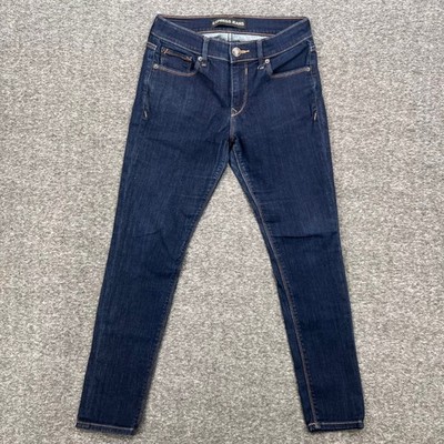 Express Jeans Womens Skinny Denim Dark Wash Indigo Mid Rise Size 2 Regular