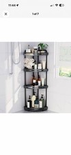 Corner Shower Caddy Stand, 4 Tier Standing Shower Organizer with Soap Holder