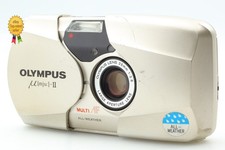  Near MINT   Olympus  mju II Silver Point  Shoot 35mm Film Camera From JAPAN