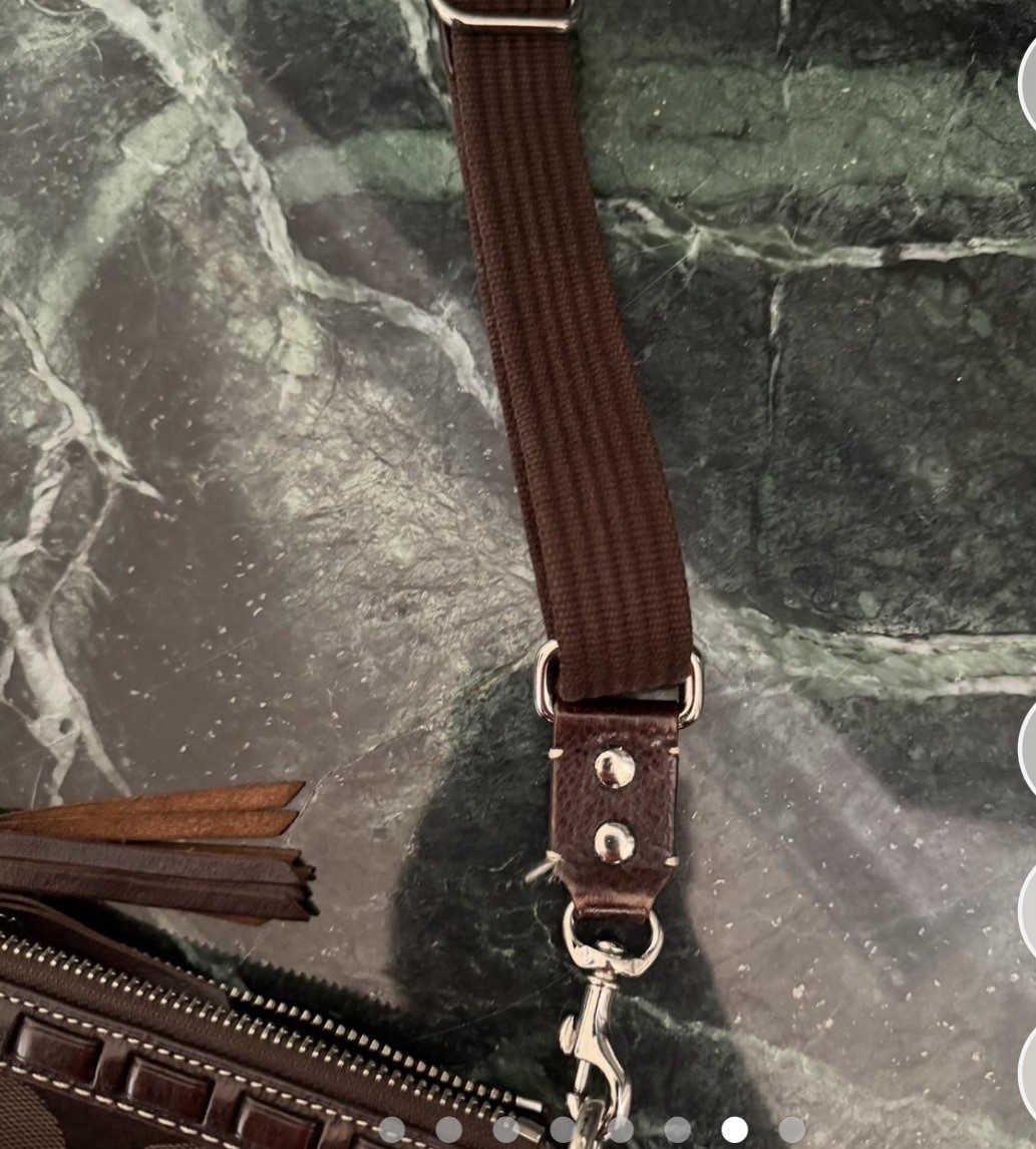 Brown Small Crossbody Purse Patchwork - image 5