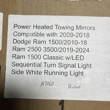 Pair Power Heated Towing Mirrors Compatible For 2002-08 Dodge Ram 1500 2003-... Pair Power Heated Towing Mirrors Compatible For 2002-08 Dodge Ram 1500 2003-...