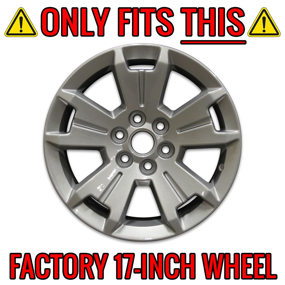 Set of 4 Gloss Black 5 Spoke 17" Wheel Skins for 2015-2021 Chevy Colorado LT