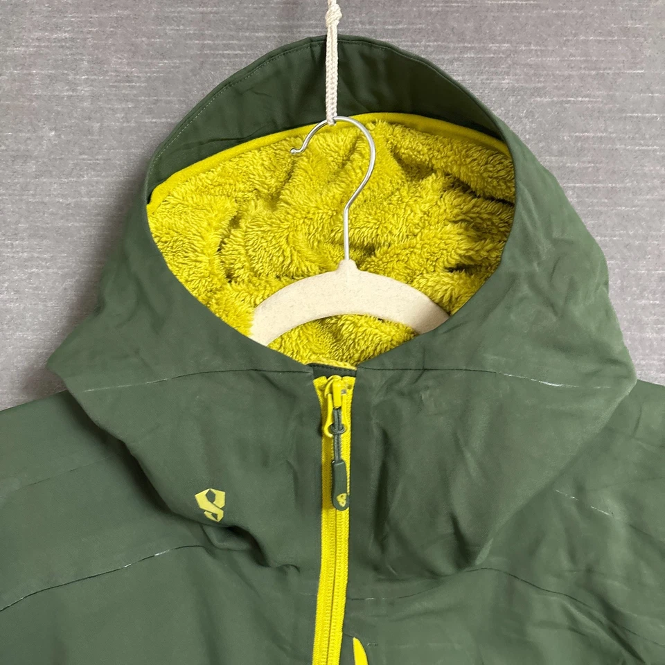 Chaqueta Estoica Pequeña Verde Softshell Nikwax Impermeable Esquí Snowboard Forrada de Vellón Foto 4 de 4
