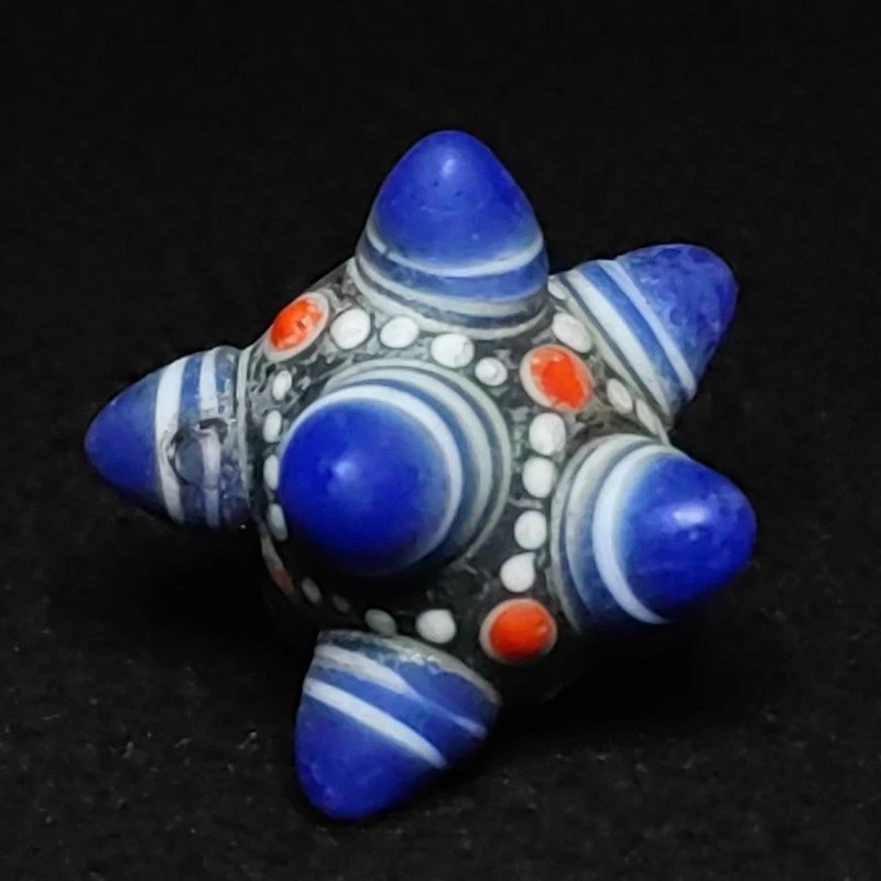 Antiguo collar colgante de cuentas de esmalte de colores chinos precioso ojo colección Foto 3 de 4