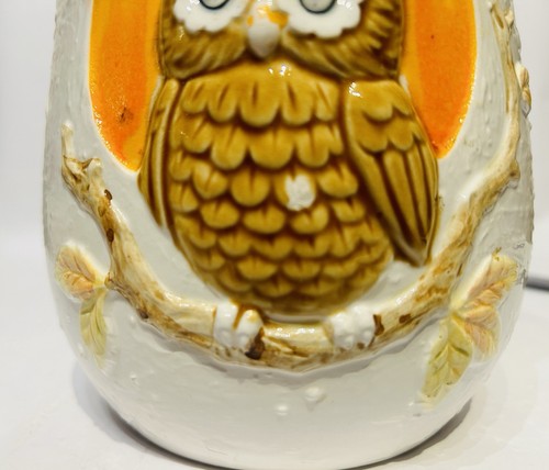 Vintage HTF Sears Roebuck & Co Ceramic Owl Canister 1983 Japan 8" Canister - Picture 3 of 14