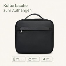 BANGE BG7529 Kulturtasche zum Aufh&auml;ngen schwarz 30 x 26 x 10 cm