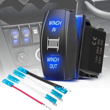 Backlit Winch Control Rocker Switch for Can-am Polaris Honda Kawasaki UTV 12V