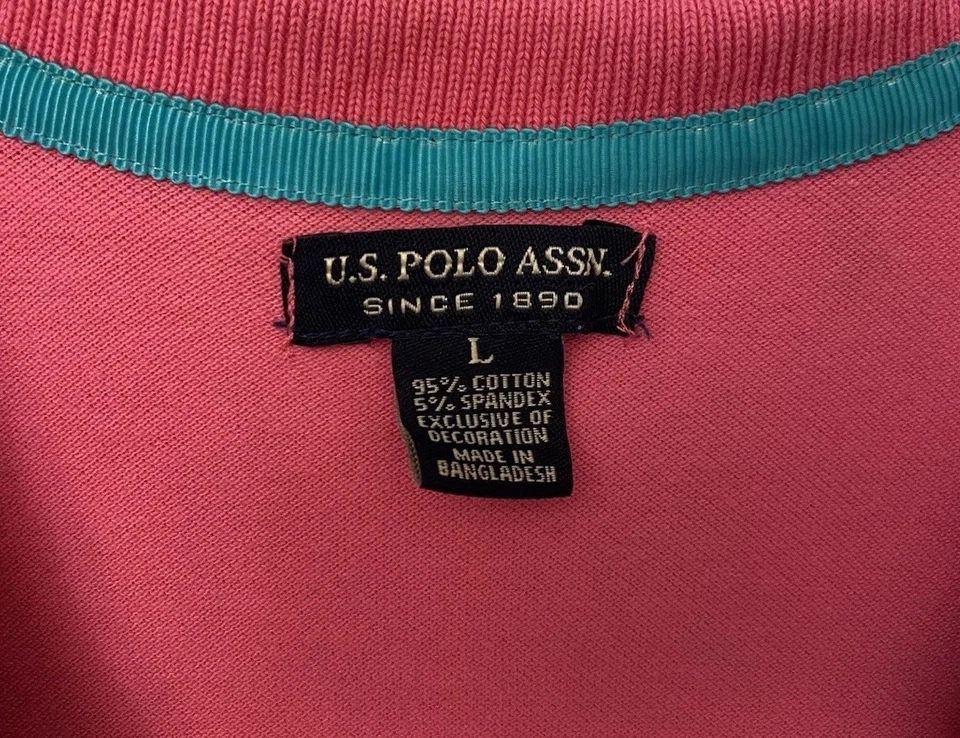 Vestido de tenis para mujer US Polo Association, rosa intenso, talla L Foto 3 de 4