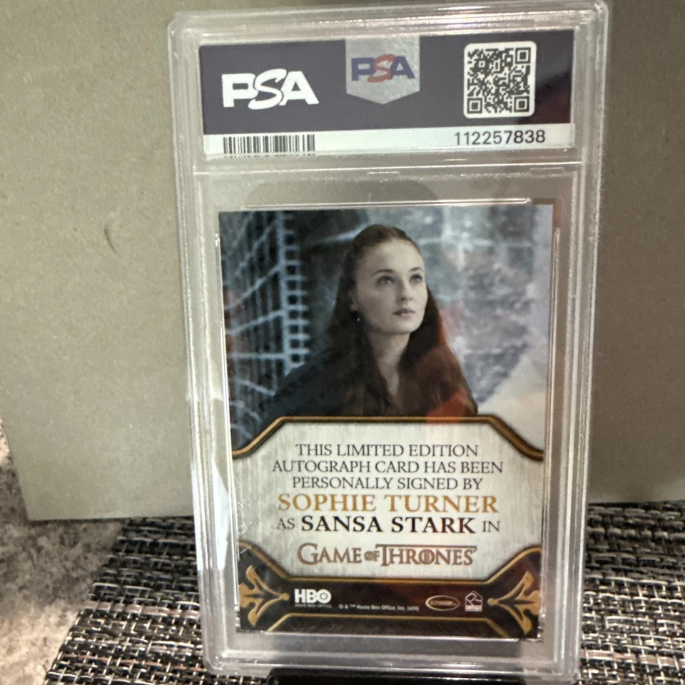 Sophie Turner, Game of Thrones, 2024 Legends of the Realm LEGACY Autograph PSA 9 - Image 2 of 2