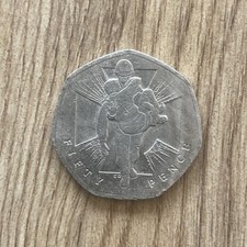 Victoria Cross 50p Coin 2006 Man Action Hero wounded Soldier Heroic 