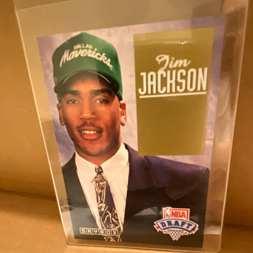SkyBox NBA Draft Picks 1992 Jim Jackson Rookie Draft Pick Card #DP4/92 Mavs