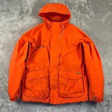 Burton Orange Snowboard Ski Jacket Mens Small Hooded Winter Coat