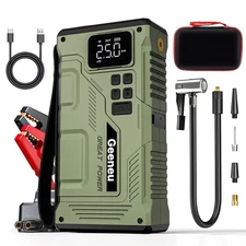Jump Starter with Air Compressor Portable 8000A Car Battery Jumper Starter 12V