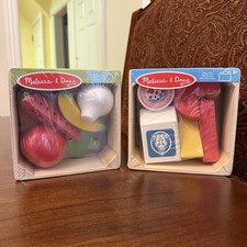 Melissa  Doug Wooden Food Groups Play Sets Ages 2 Dairy and Produce - NIB