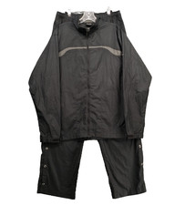 Nike Golf Mens Medium Black Waterproof Rain Suit Jacket Pants Snap Cuffs Swoosh