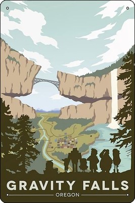 Gravity Falls National Park Poster Tin Metal Signs Home Décor Fun Home Art Wall 