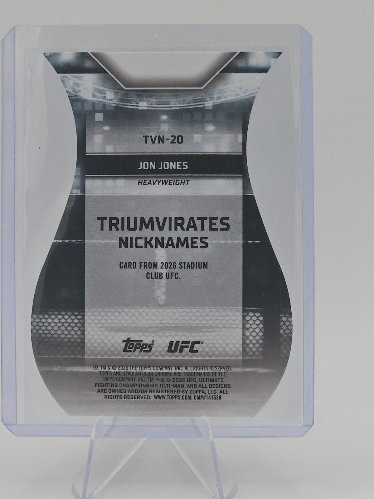 2026 Topps Stadium Club Ufc Jon Jones Black Triumvirate Nicknames /99 #TVN-20 view 3