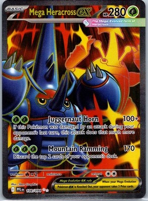 Mega Heracross Ex ENGLISH 108/094 Phantasmal Flames Near Mint NM