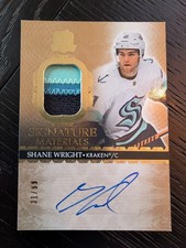 2023-24 UD The Cup Signature Materials Patch SM-SW Shane Wright Auto /99
