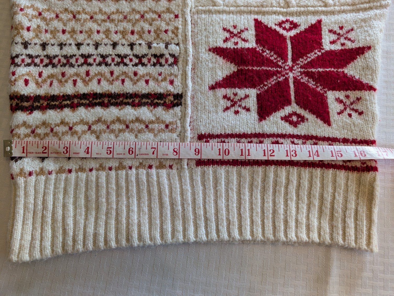 American Eagle Patchwork Fair Isle Snowflake Cabl… - image 24