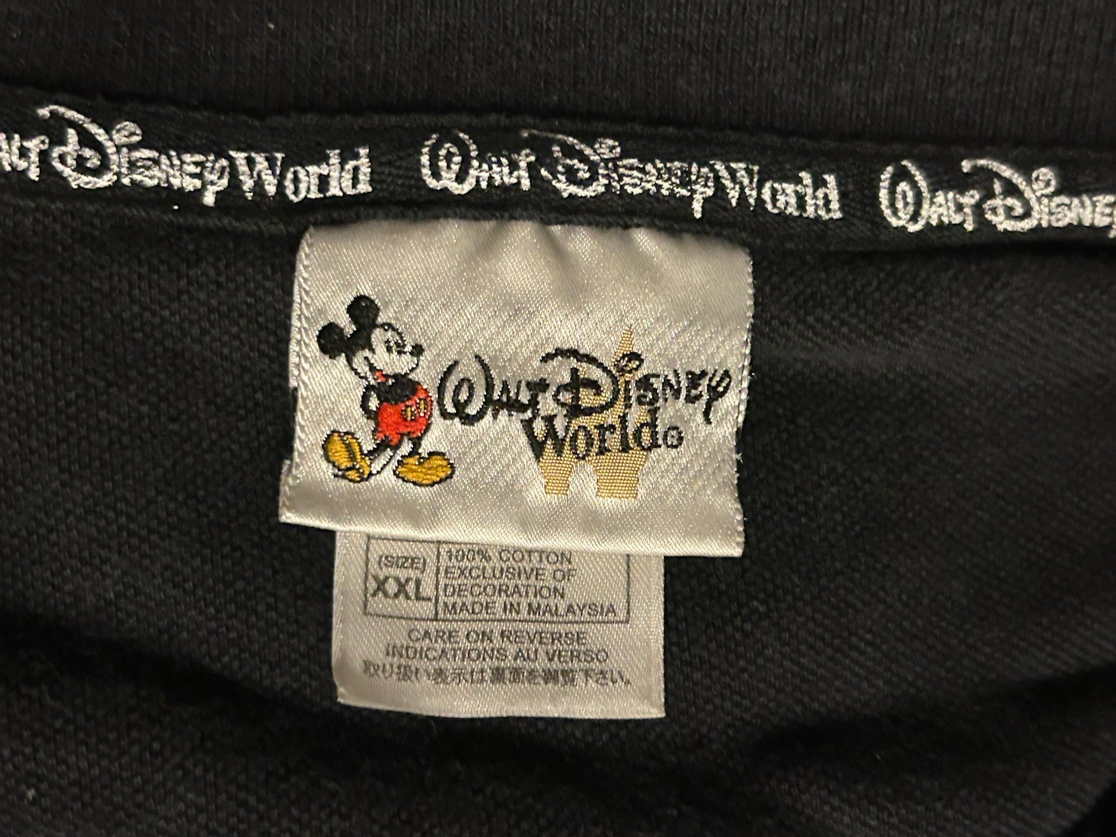 VTG Walt Disney World Polo Shirt Men 2XL Black Short Sleeve Castle Fireworks thumbnail 14