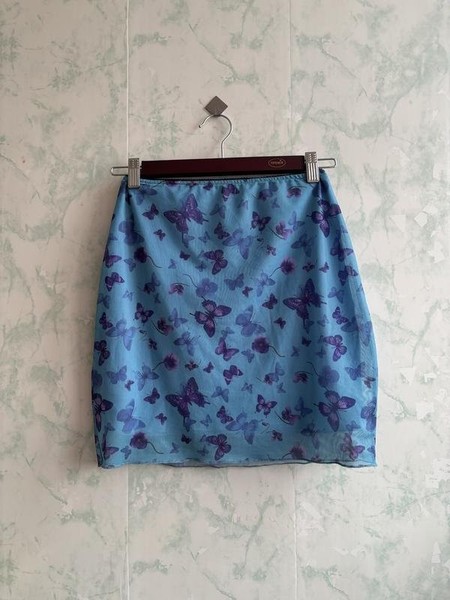 Women American Vintage Skirt Navy Polyester 36 / S