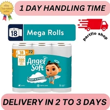 Angel Soft Toilet Paper, 18 Mega Rolls (4 pack)