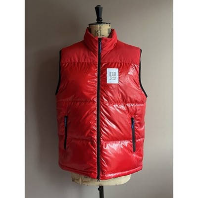 Topo Designs Puffer Vest Herren Gr. L rot Primaloft Thermo Daunenweste Jacke