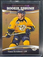 Viktor Arvidsson 2015-16 Upper Deck Contours Rookie Resume RR-21 Gold /99 RC