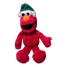Kohl's Cares Elmo Plush 12" Doll Green Santa Hat Christmas Stuffed Toy