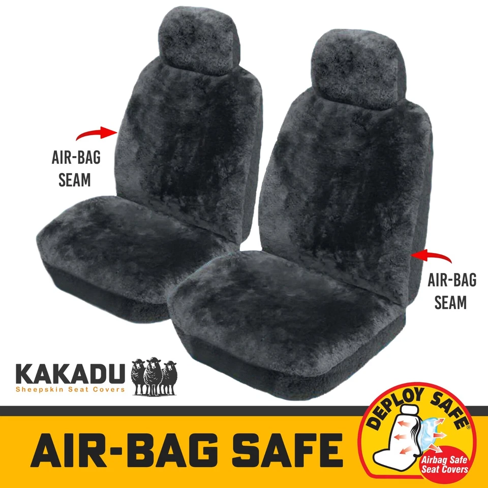 KAKADU Luxury Sheepskin Seat Covers For NISSAN BLUEBIRD U13 LX TI 93-97 BLK 6YRW - image 2 of 4