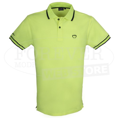 Polo Hombre Besos Abrazos con el Logotipo Bordado Y Estampado Cuello Bordes Neón - Imagen 5 de 43