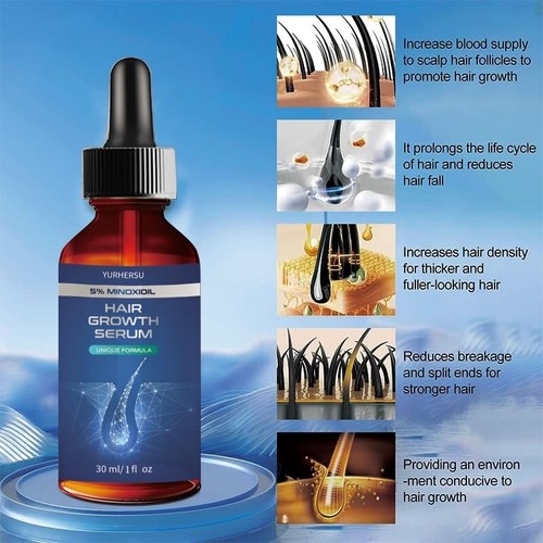 5% Minoxid Hair Growth Serum Oil For Men and Women, Biotin Hair Serum, Safest - Picture 2 of 6