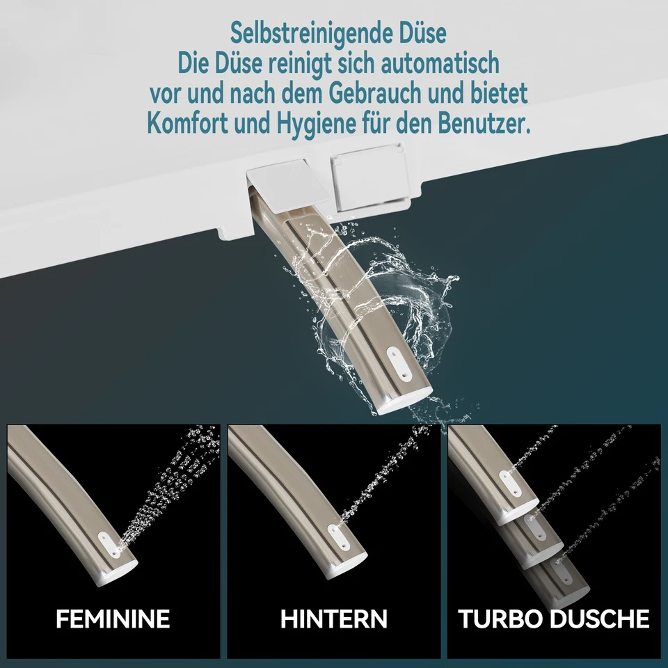 Elektrisch WC Bidet Sitz Aufsatz Dusch Smart Toilettensitz Intelligent Gewärmter - Bild 4 von 4