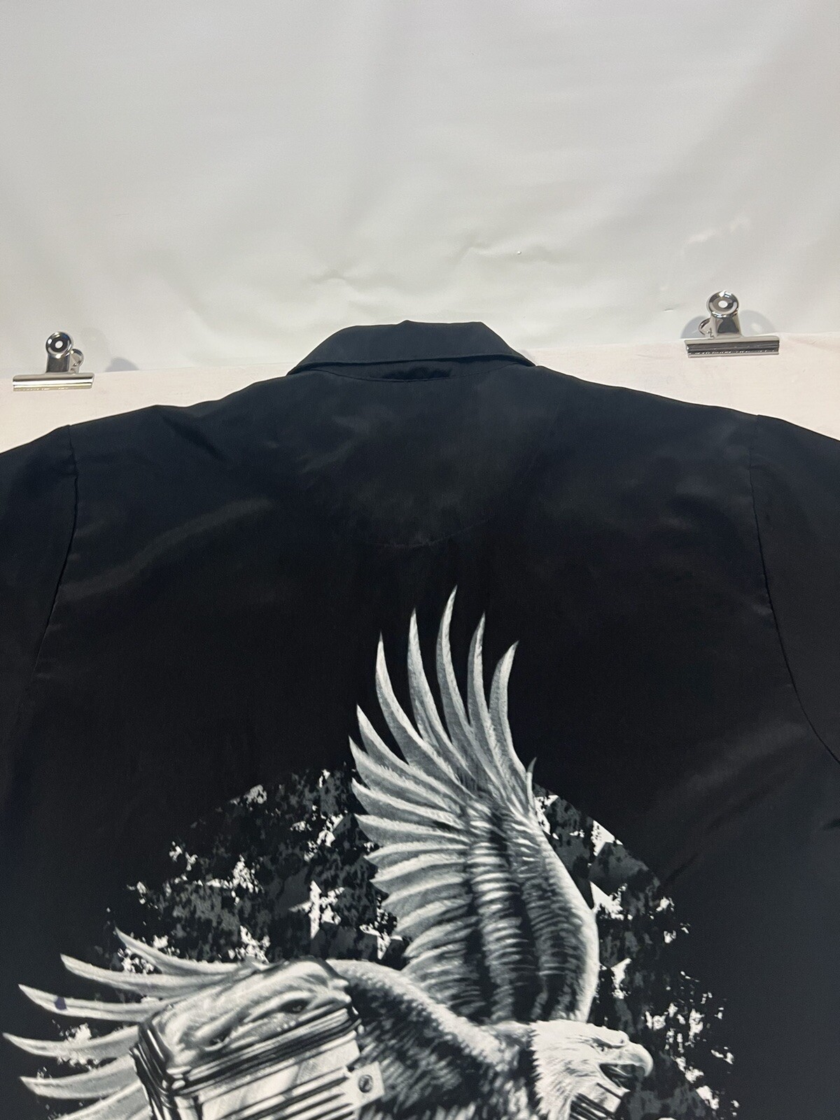 Bald Eagle Button Down Shirt Men Large Motorcycle… - image 15