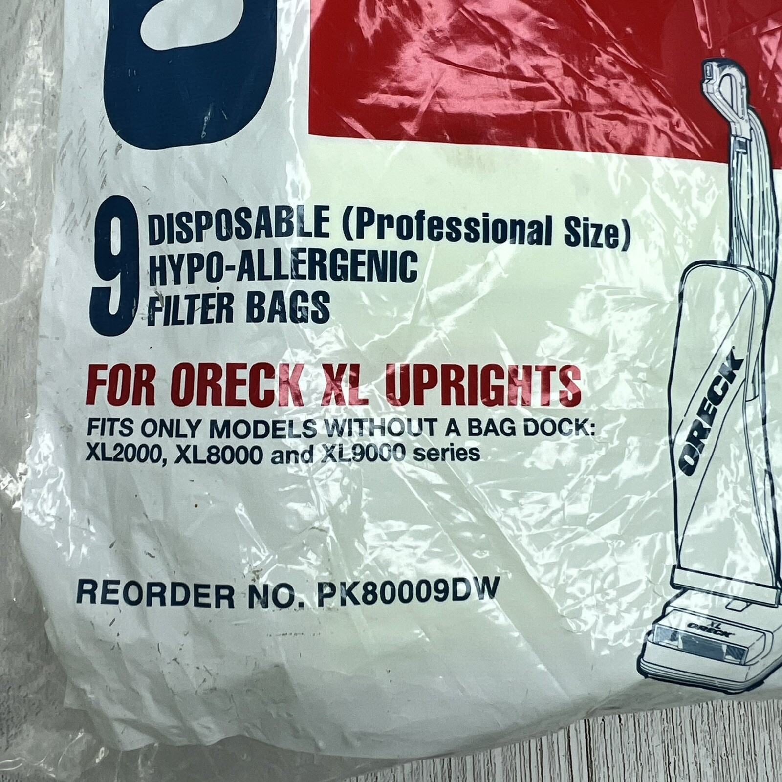 Oreck HypoAllergenic Disposable Vacuum Filter Bags for XL Uprights