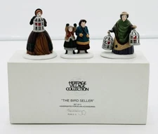 Department 56 Dickens Village Series "The Bird Sellers" #5803- 3 Pieces