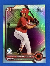 2022 Bowman 1st Edition #BPPF-93 Braylin Minier Sky Blue 1st Prospect Reds