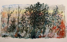 ORIGINAL Wild Tree Landscape Painting  JMW art John Williams Expressionism      