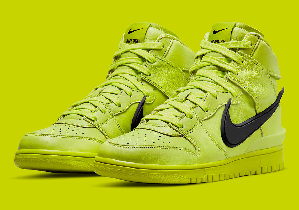 Nike Dunk High AMBUSH Flash Lime Size 8 CU7544-300 ATOMIC GREEN | eBay