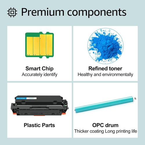 2PK W2021X Cyan Toner for HP 414X Laserjet MFP M454 M479 M454dw M454dn M479fdn - Afbeelding 5 van 9