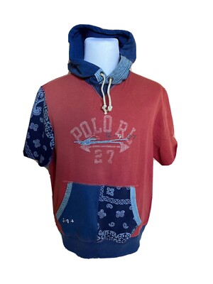 Polo Ralph Lauren Bandana Patch Short Sleeve Pullover Hoodie