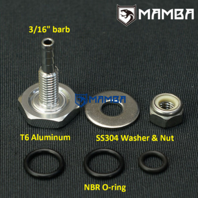 #ad 3 16quot; Turbo Boost Pressure Quick Tap Fitting Kit Pressure Source on Silicon Hose $33.34