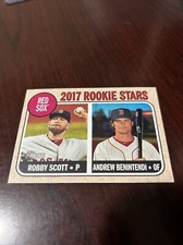 2017 TOPPS HERITAGE #314 ROBBY SCOTT / ANDREW BENINTENDI  RED SOX RC *Mint*
